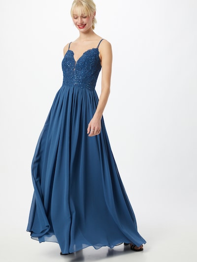Rochie de seară Laona pe albastru închis, Vizualizare model