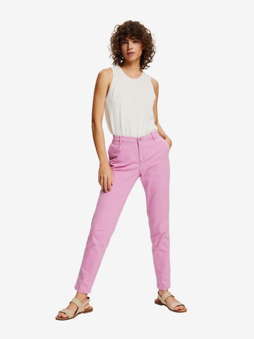 ESPRIT Slim fit Pants in Pink