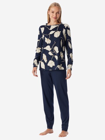 Pyjama ' Comfort Nightwear ' SCHIESSER en bleu : devant
