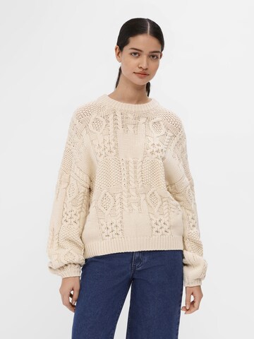 OBJECT Sweater in Beige: front