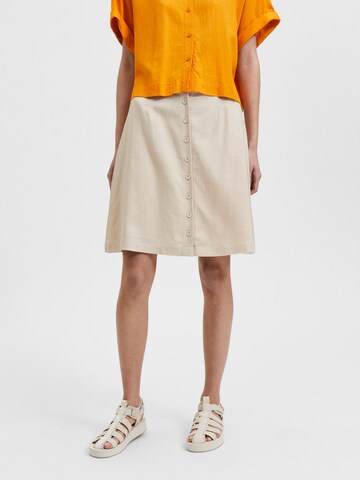 SELECTED FEMME Rok 'Gulia' in Beige: voorkant