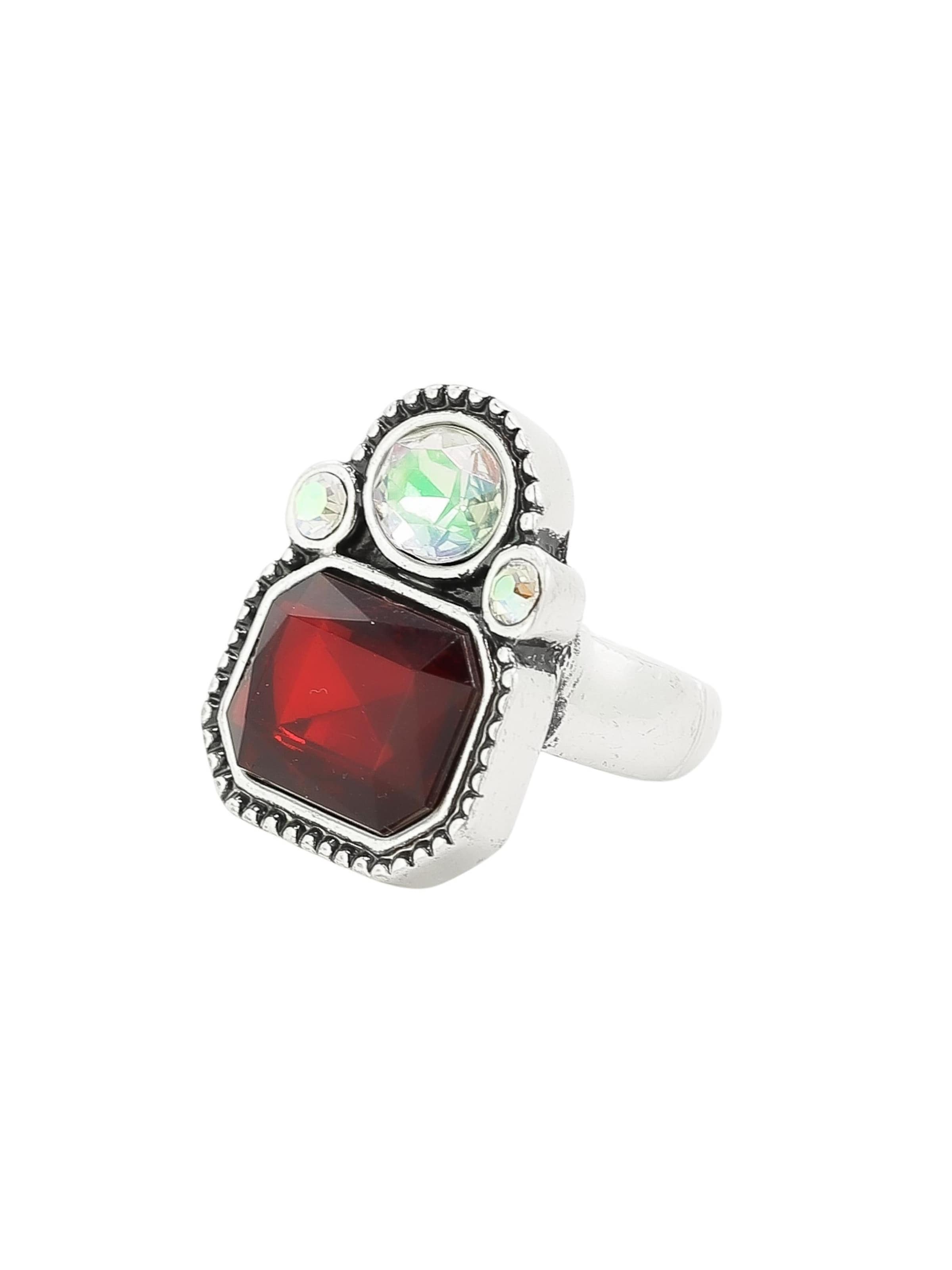 COLLEZIONE ALESSANDRO Ring 'Blinger' in 50-60 in Red, Item view