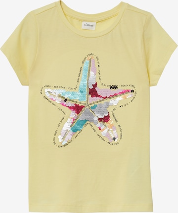 T-Shirt s.Oliver en jaune : devant