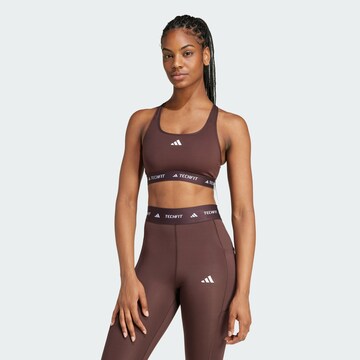 Bustino Reggiseno sportivo di ADIDAS PERFORMANCE in marrone: frontale