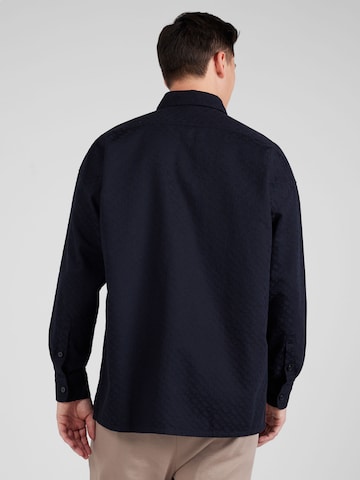 mėlyna BOSS Black Standartinis modelis Marškiniai 'DREW'