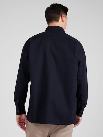 Coupe regular Chemise 'DREW' BOSS Black en bleu