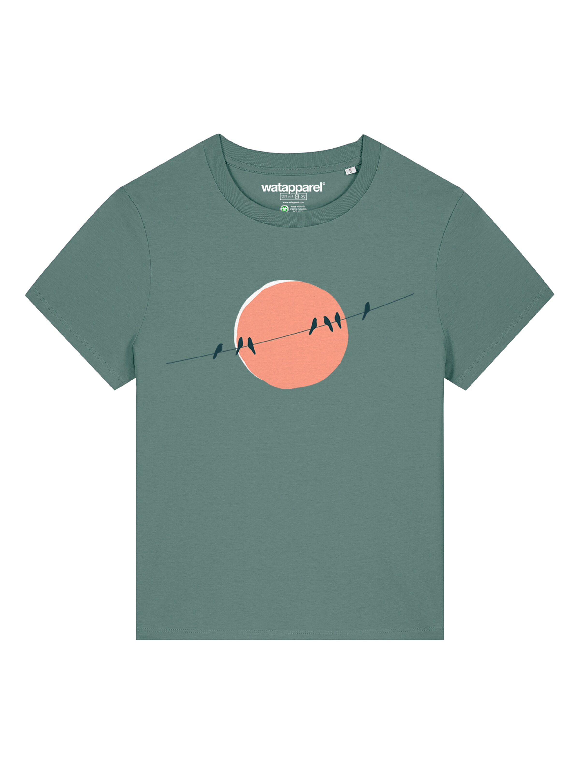 T-shirt 'Countryside 01' Watapparel en vert : devant
