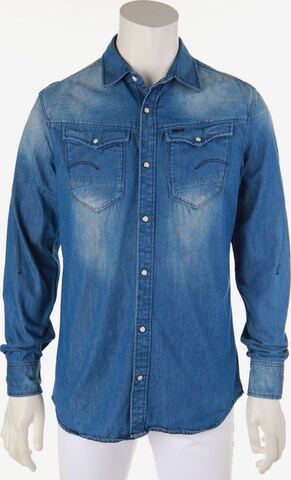 RAW Button Up Shirt in L in Blue: front