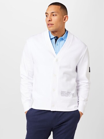 TOMMY HILFIGER Bluza rozpinana w kolorze biały: przód