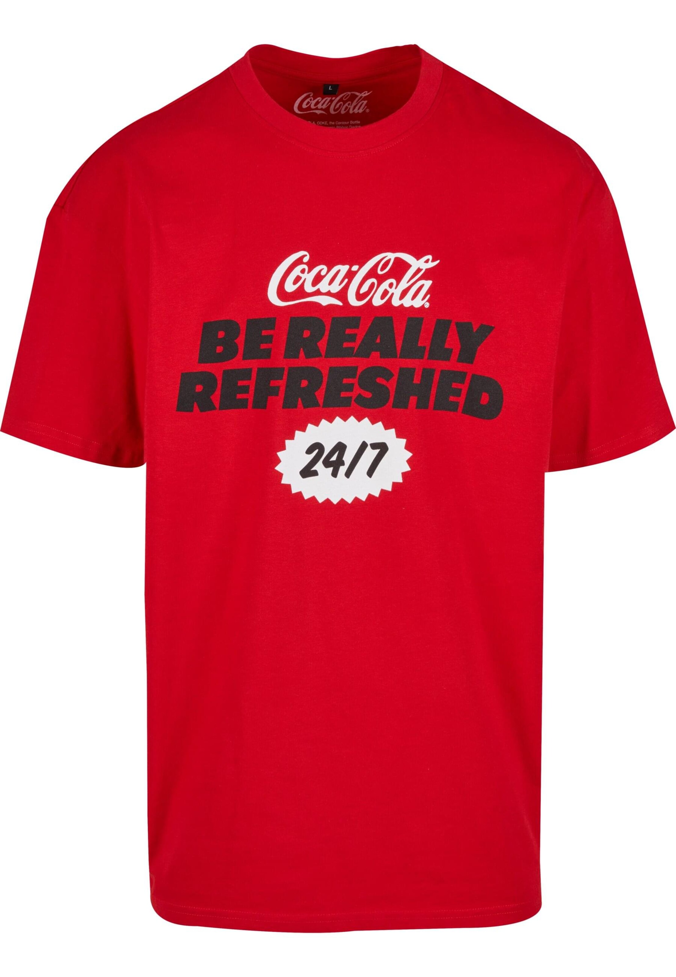 Merchcode T-Shirt 'Coca Cola Refreshed' in Rot: Vorderseite