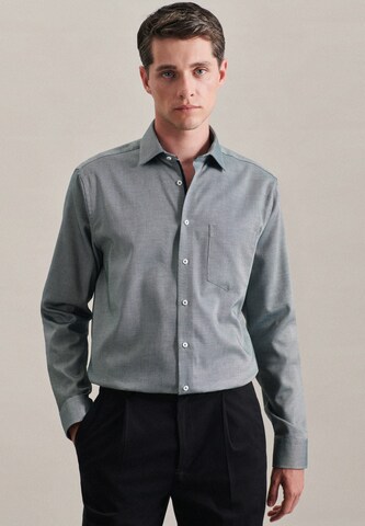 SEIDENSTICKER Regular fit Button Up Shirt in Grey: front