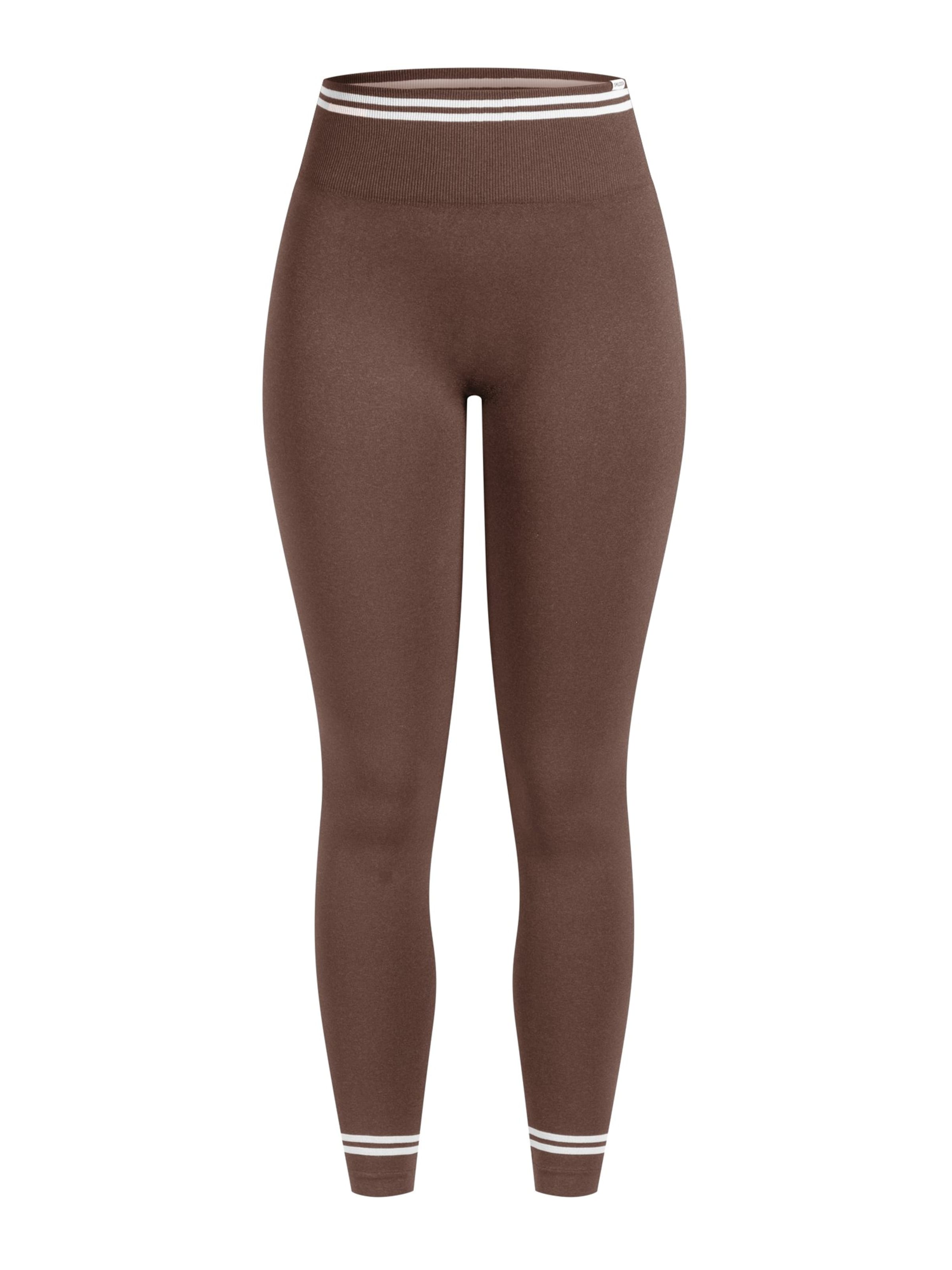 Smilodox Tapered Leggings Miriel in Braun: Vorderseite