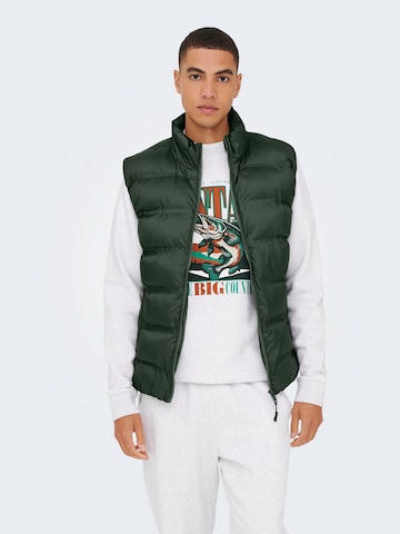 Only & Sons Vest 'ONSUNION' i grøn: forside