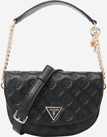 GUESS - Mala de ombro em preto: frente