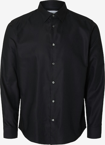 Chemise 'SLHCLARK' SELECTED en noir : devant