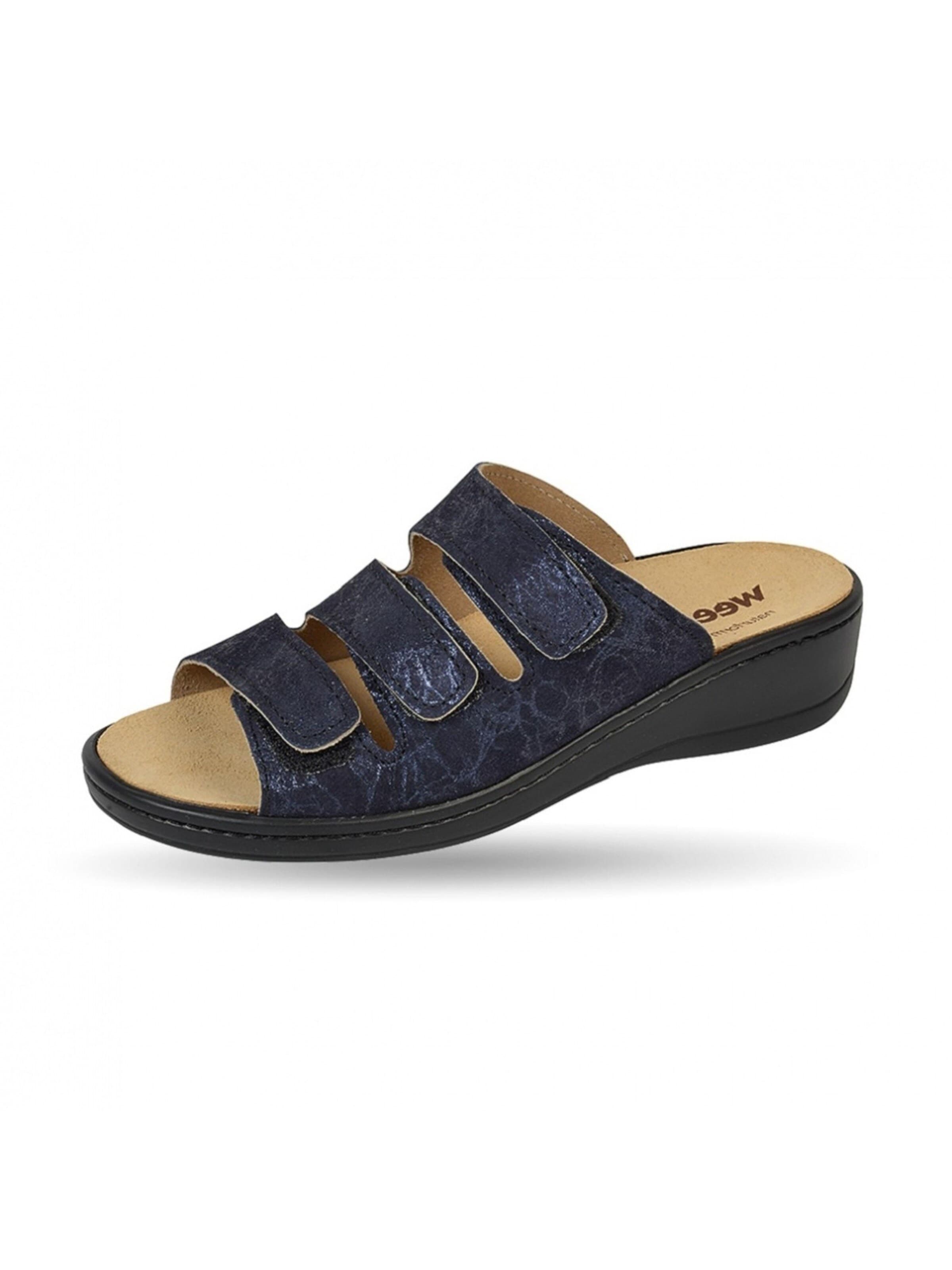 Weeger Sandals 'Pantol Art. 14330-34 Wechselfussbett' in Blue: front
