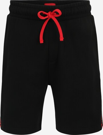 HUGO Regular Pants in Black: front