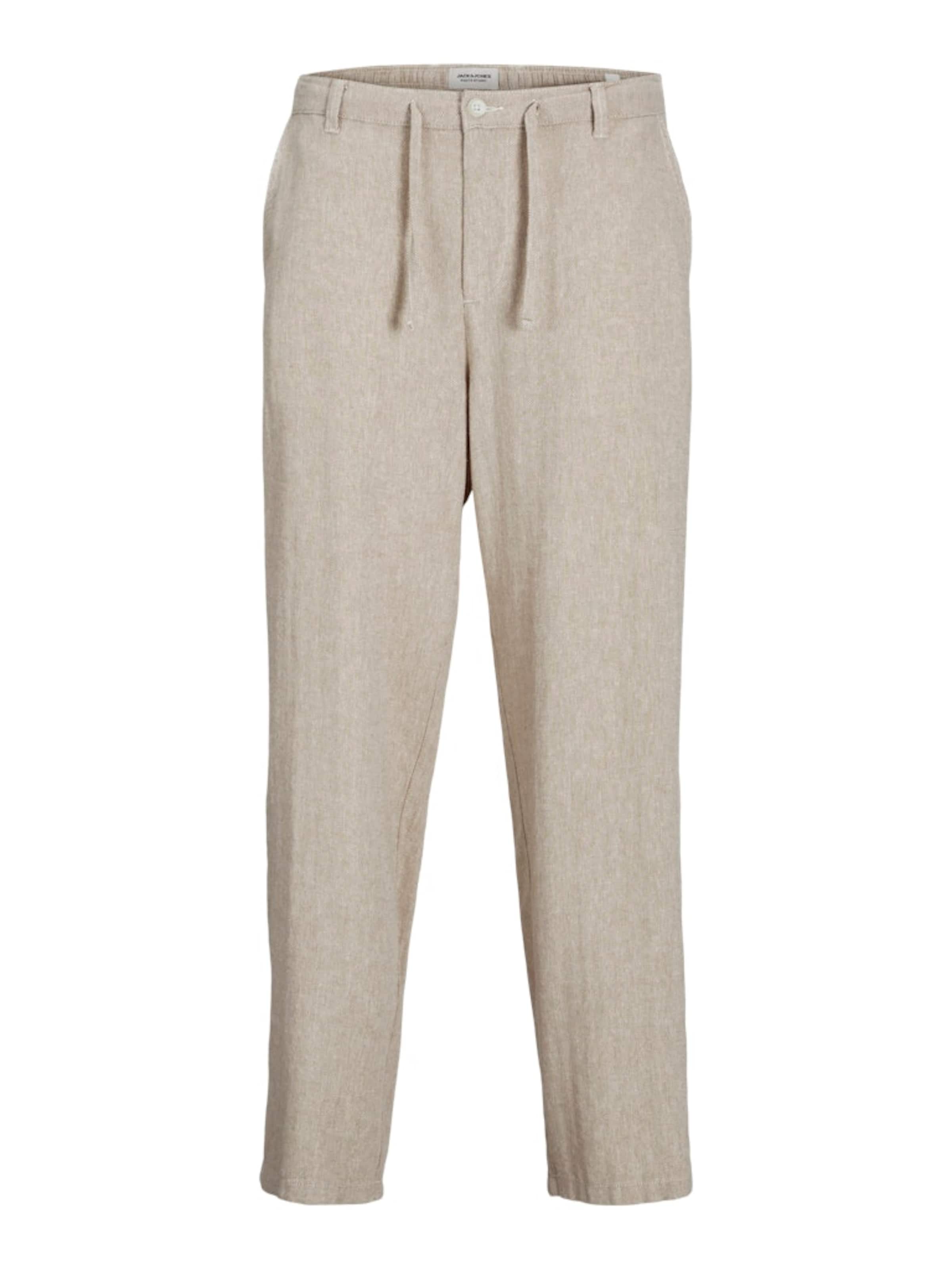 JACK & JONES Lærredsbukser 'JPSTKarl' i beige: forside