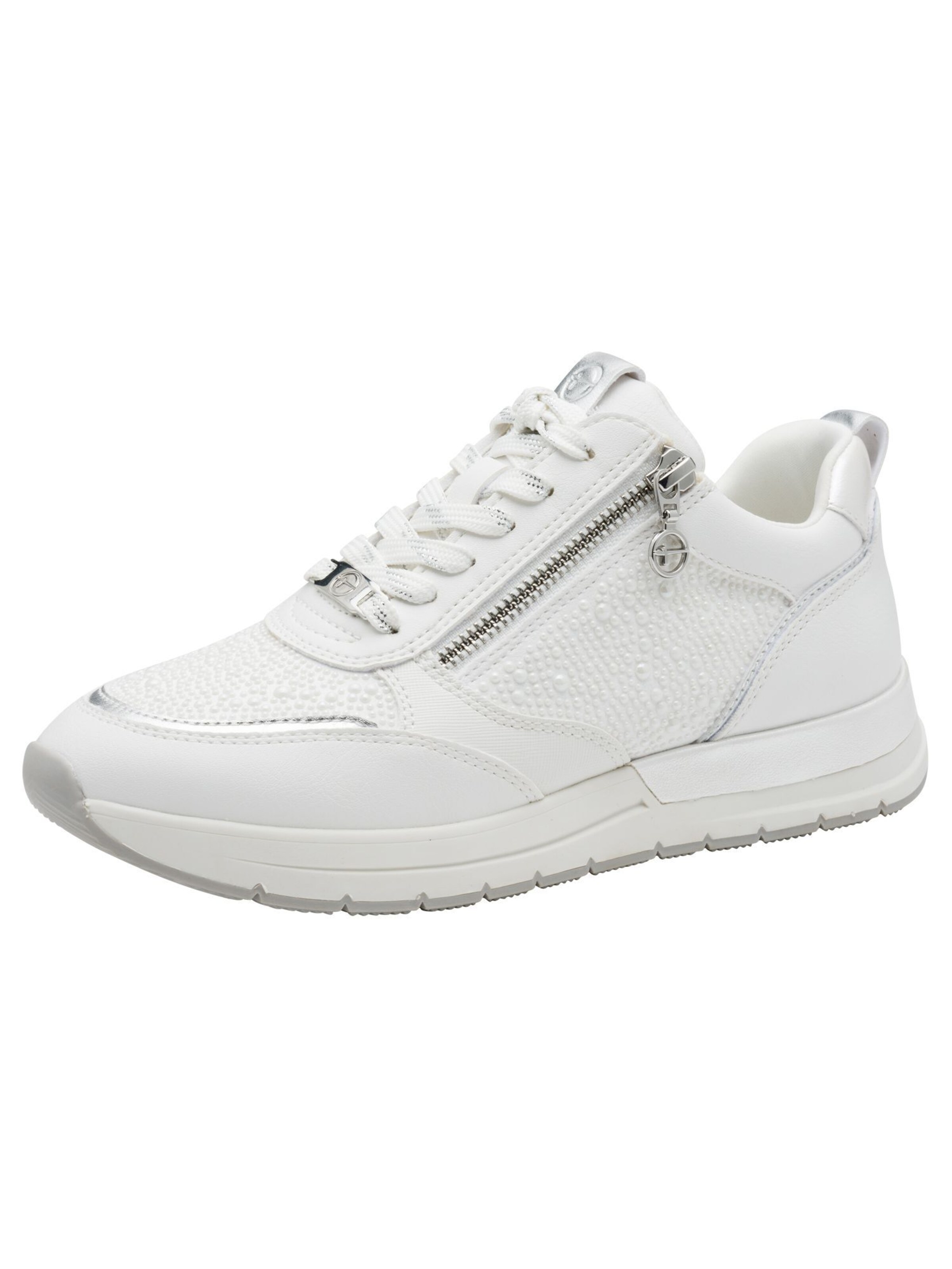 Tamaris Platform trainers in White: front