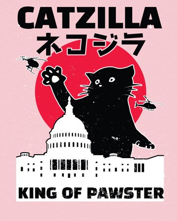 T-Shirt 'Catzilla' watabout.kids en rose