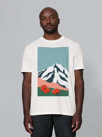 Watapparel T-Shirt 'Countryside 04' in Weiß: Vorderseite