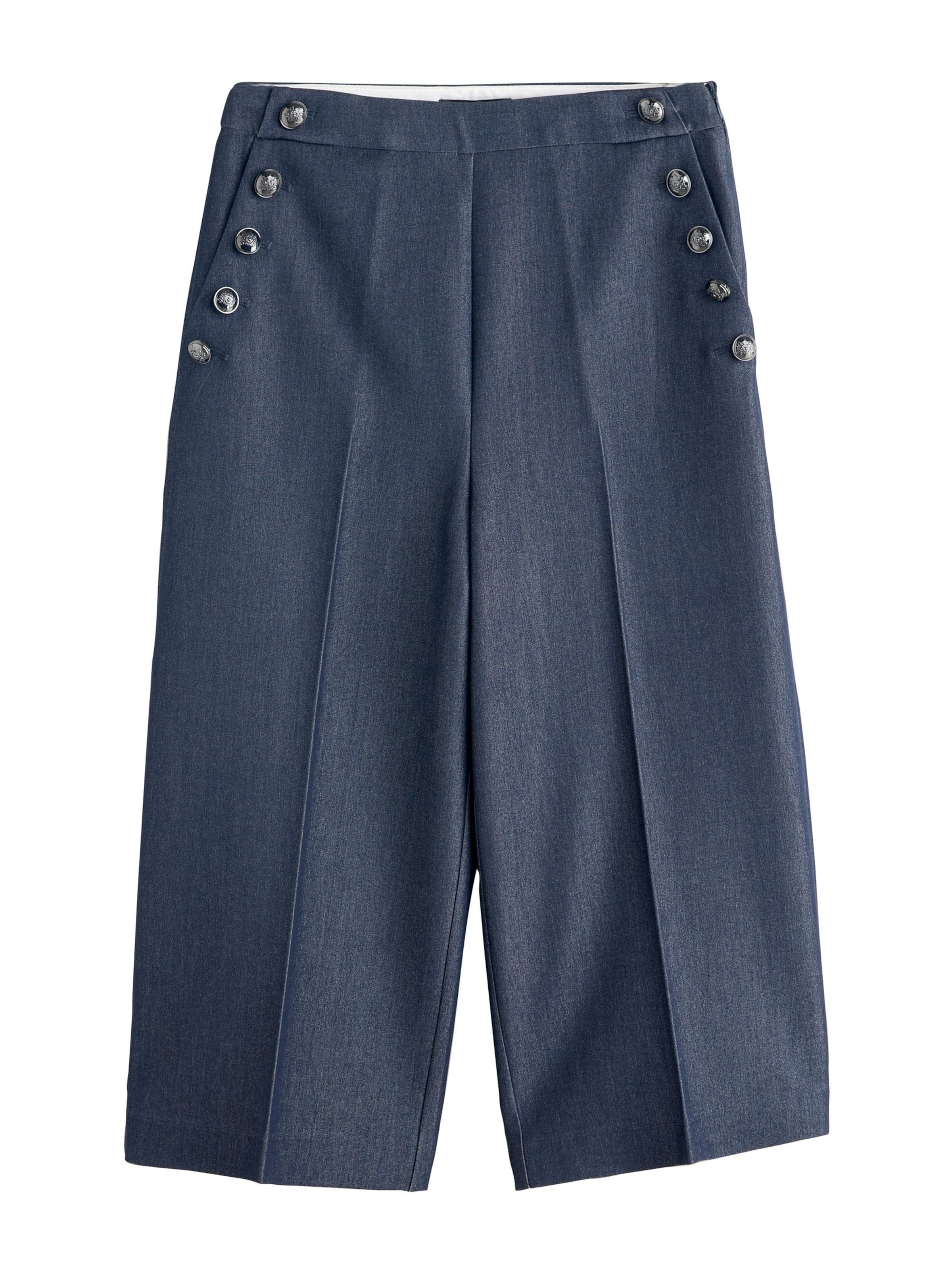 Wide leg Pantaloni con piega frontale di Next in blu: frontale