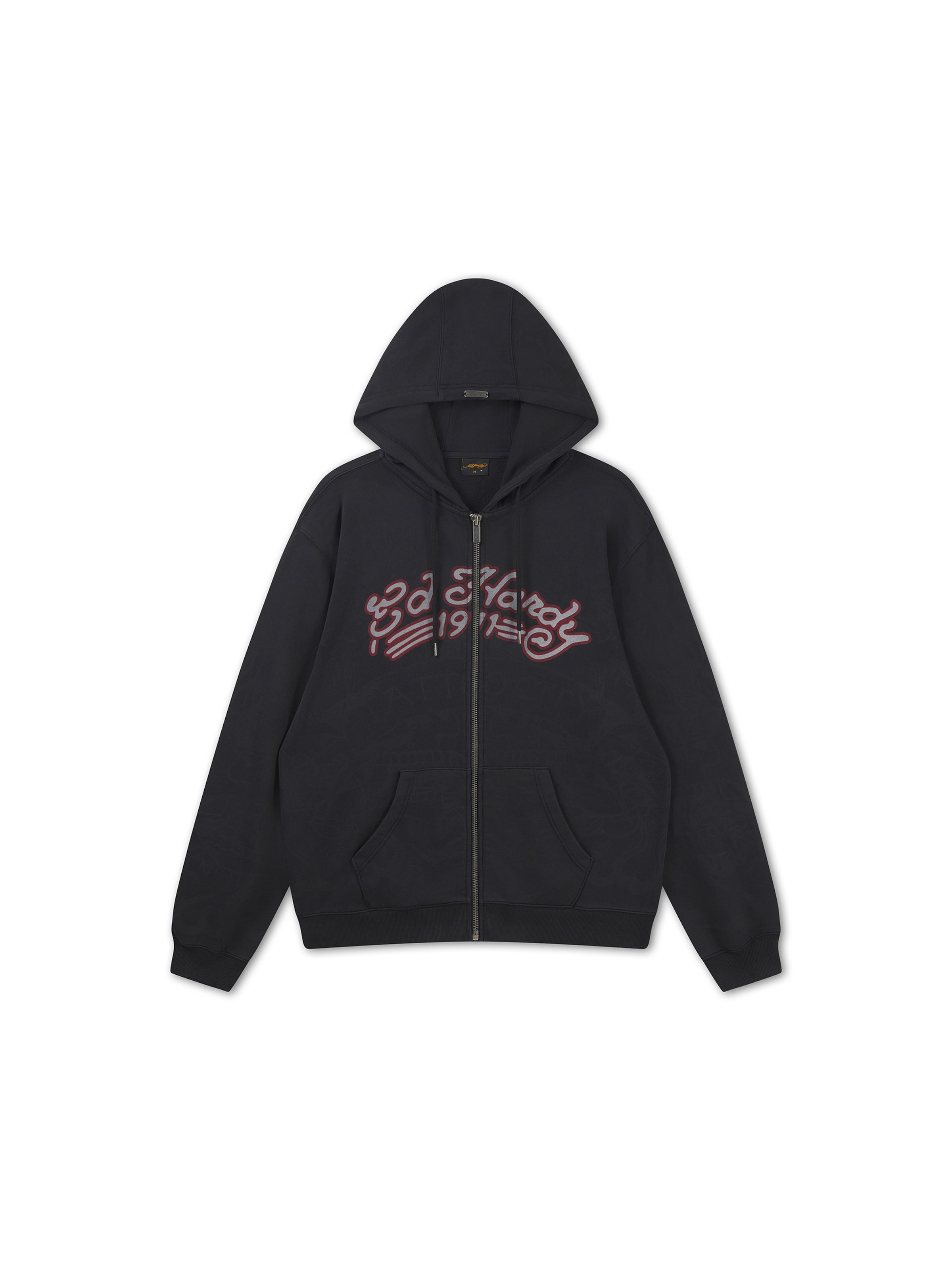 Giacca di felpa di Ed Hardy in nero: frontale