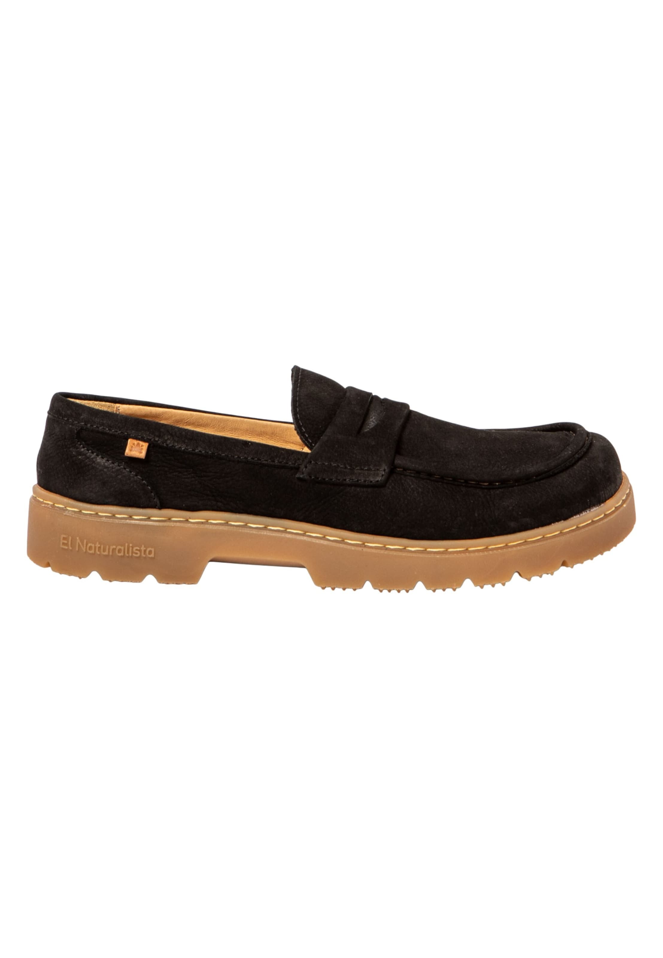EL NATURALISTA Moccasins in Black: front