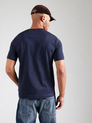 Marc O'Polo - Camisa 'T-shirt, short sleeve, crew neck' em azul: atrás