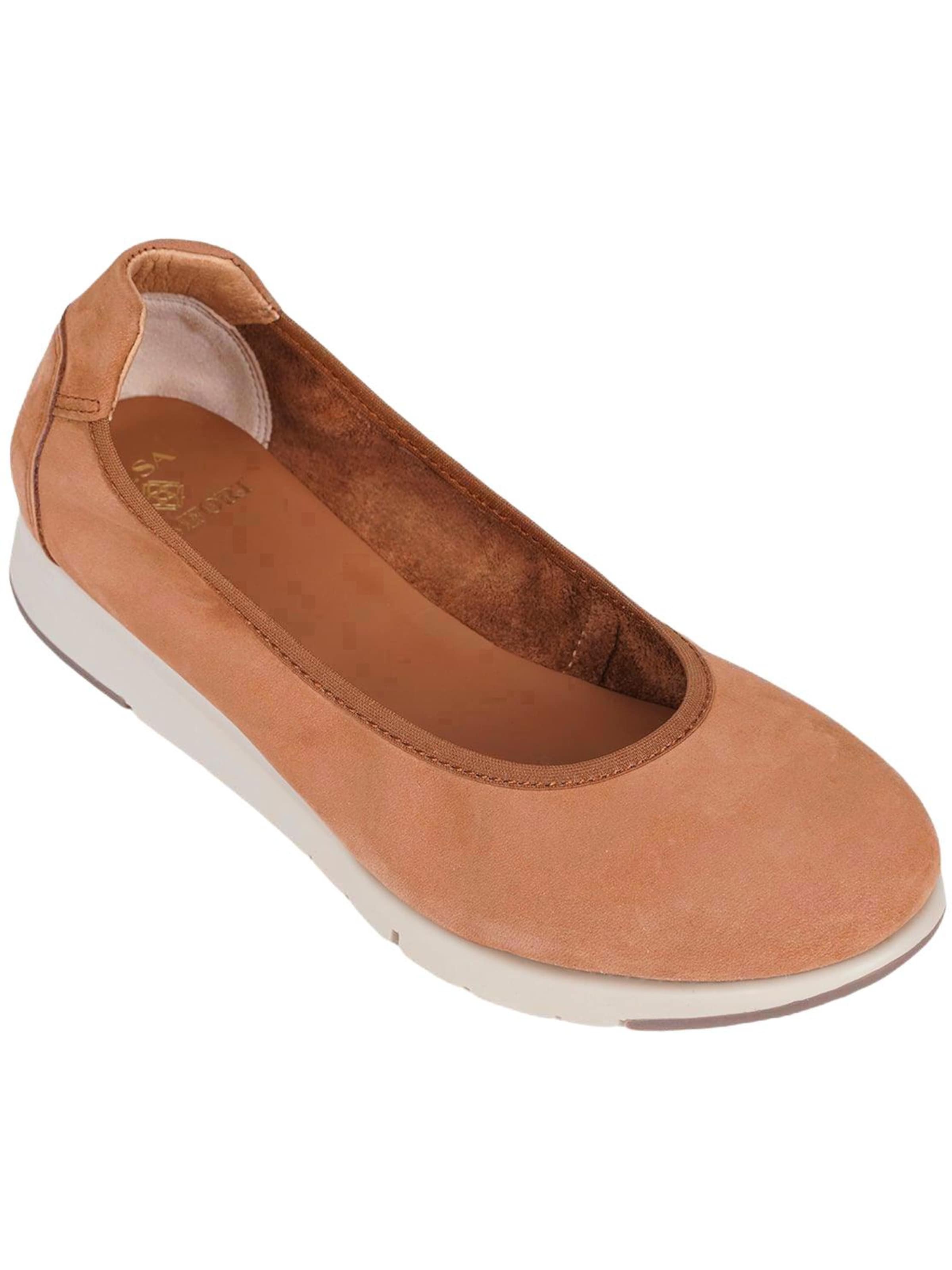 Desa - Bailarina 'DESA Damen DesaComfort Ballerinas aus Nubukleder' en marrón