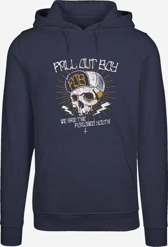 Sweat-shirt 'Fall Out Boy Youth Skull' F4NT4STIC en bleu : devant