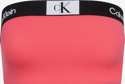 Calvin Klein Swimwear Bikini Top in Grey / Coral / Black, Item view