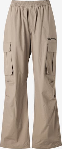 KARL LAGERFELD JEANS Loosefit Gargohousut värissä beige: etupuoli