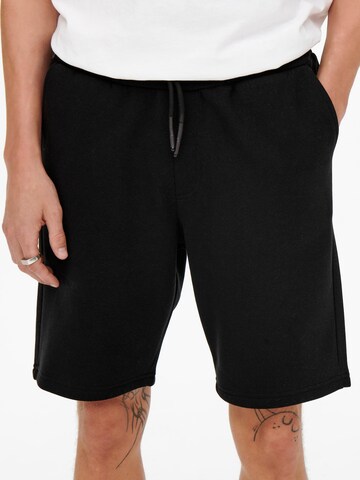 Only & Sons Loosefit Shorts 'Ceres' in Schwarz