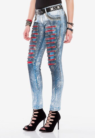 CIPO & BAXX Skinny Jeans 'Ripped-Off' in Blau