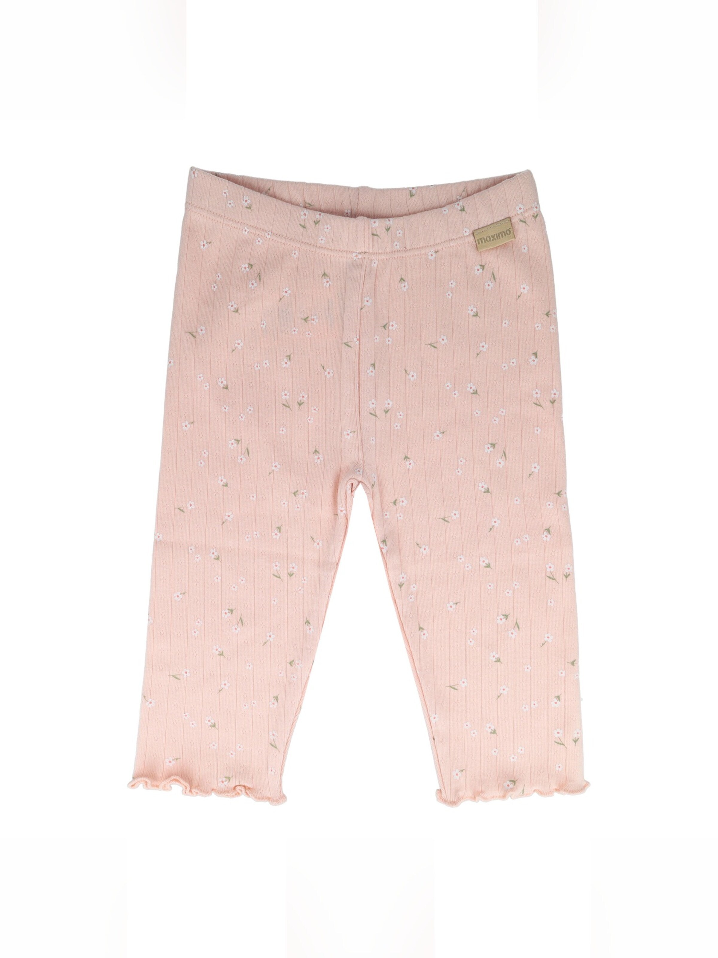 MAXIMO Regular Hose 'BABY GIRL-Leggings Jersey AOP Blumen' in Pink: Vorderseite