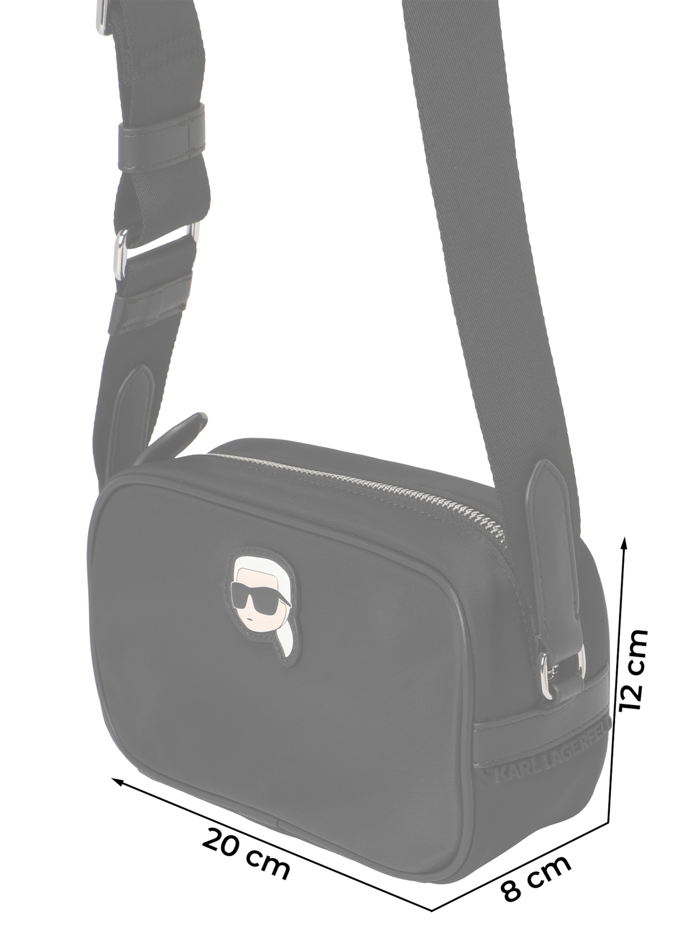 Sac à bandoulière 'Ikonik 2.0' Karl Lagerfeld en noir