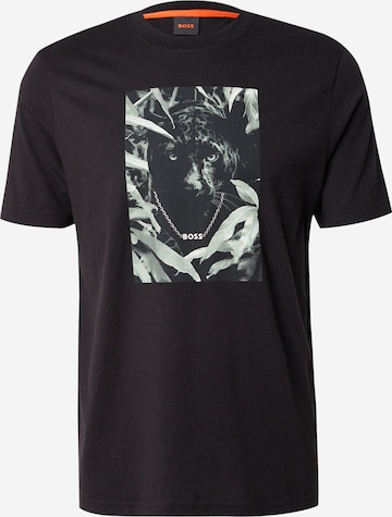 BOSS Paita 'Animali' värissä musta: etupuoli