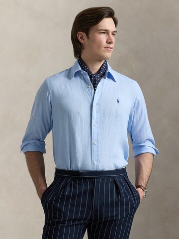 Coupe regular Chemise Polo Ralph Lauren en bleu : devant