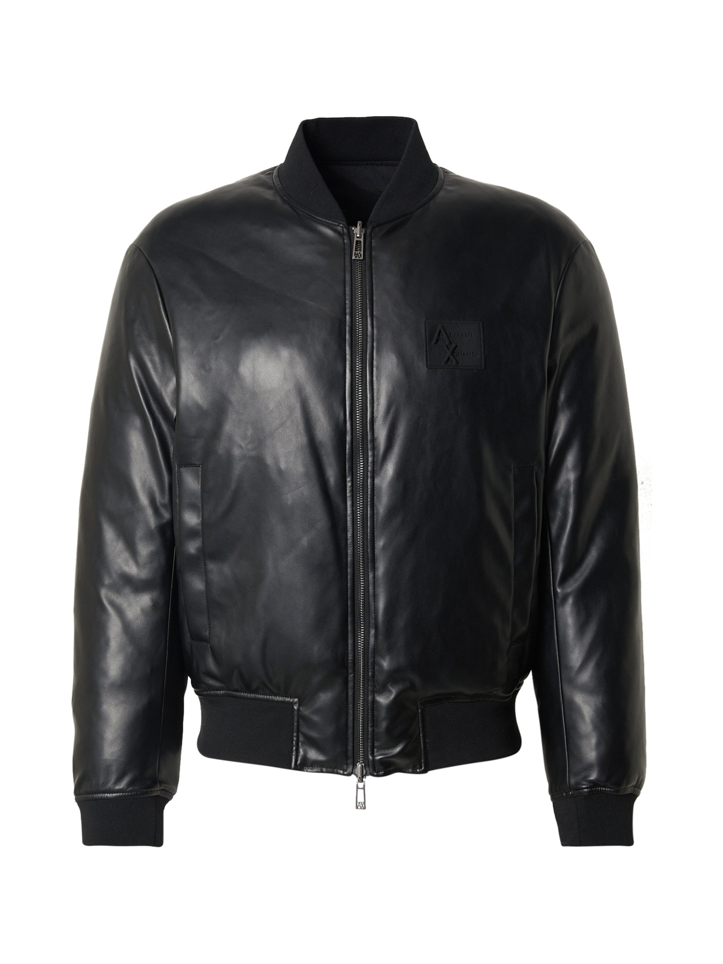 ARMANI EXCHANGE Φθινοπωρινό και ανοιξιάτικο μπουφάν σε μαύρο: μπροστά