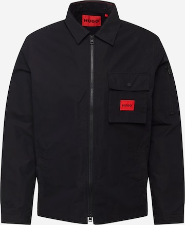 HUGO Демисезонная куртка в Черный: спереди