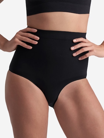 Slip scultant ' Soft Touch Seamless Mid Waist Brief' Bye Bra en noir : devant