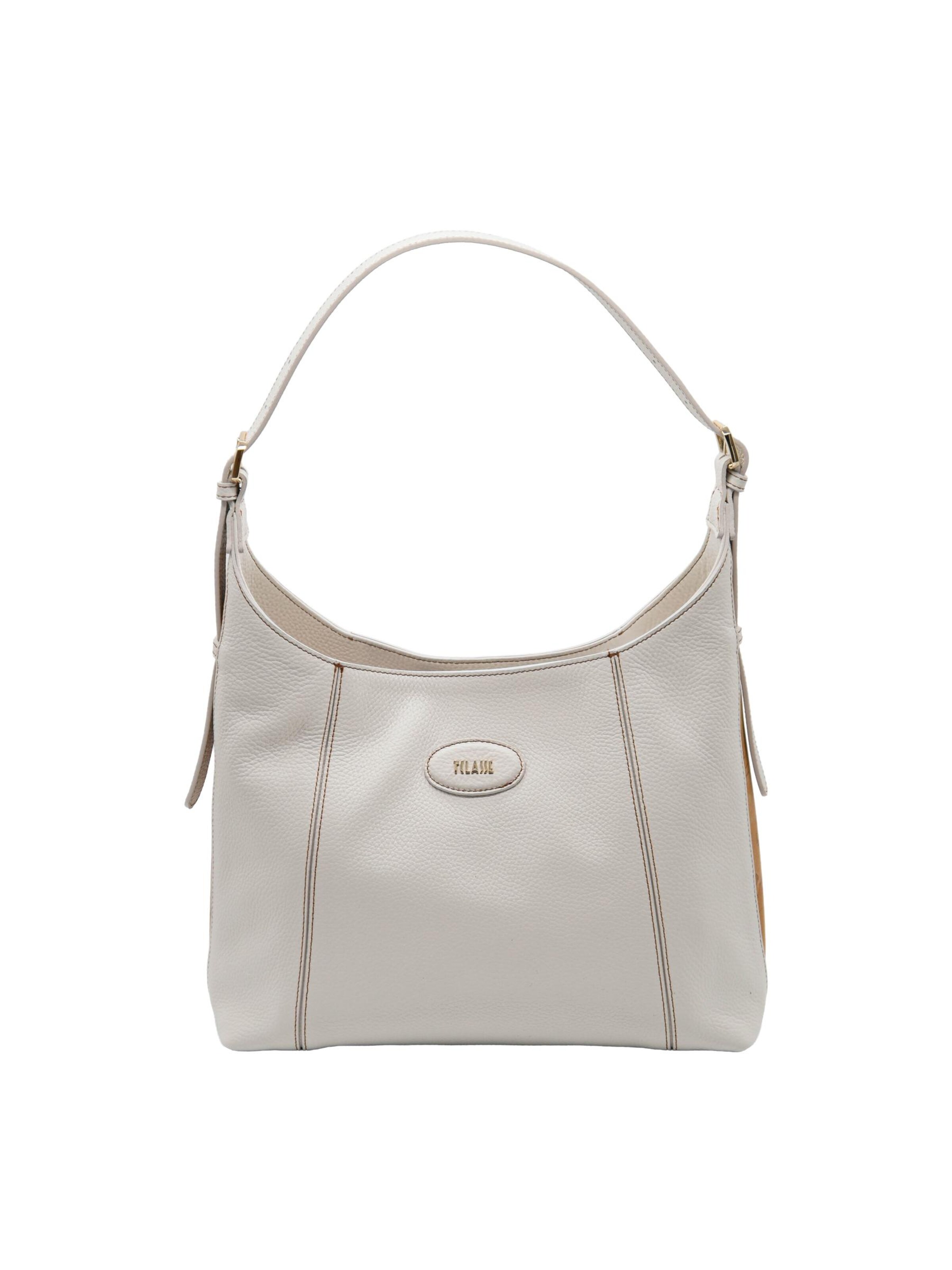 Borsa a spalla di Alviero Martini in beige: frontale
