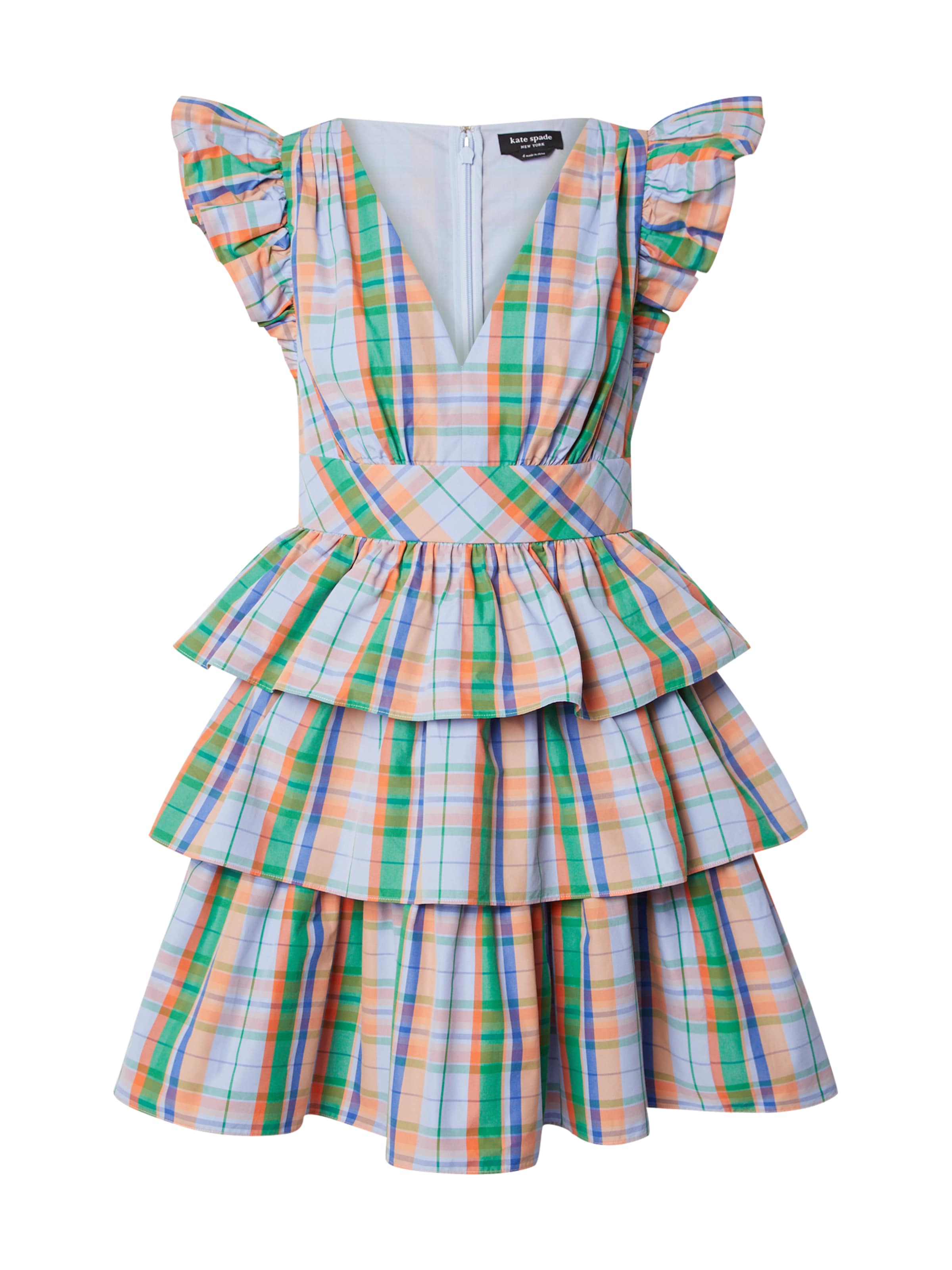 Kate Spade Kleit 'Sunshine Madras Tiered Dress', värv segavärvid: eest vaates