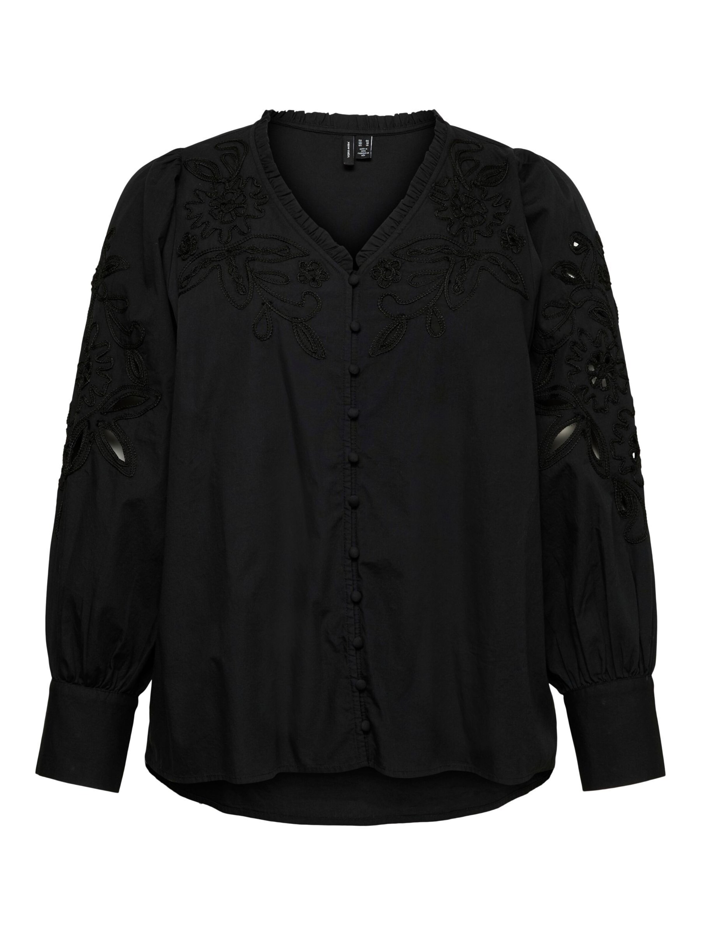 Vero Moda Curve - Top 'VMCOLIVE' en negro: frente