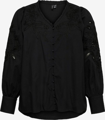 Vero Moda Curve Top 'VMCOLIVE' in Schwarz: Vorderseite