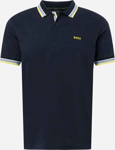 BOSS Green T-shirt 'Paddy' i mörkblå / gul / vit, Produktvy