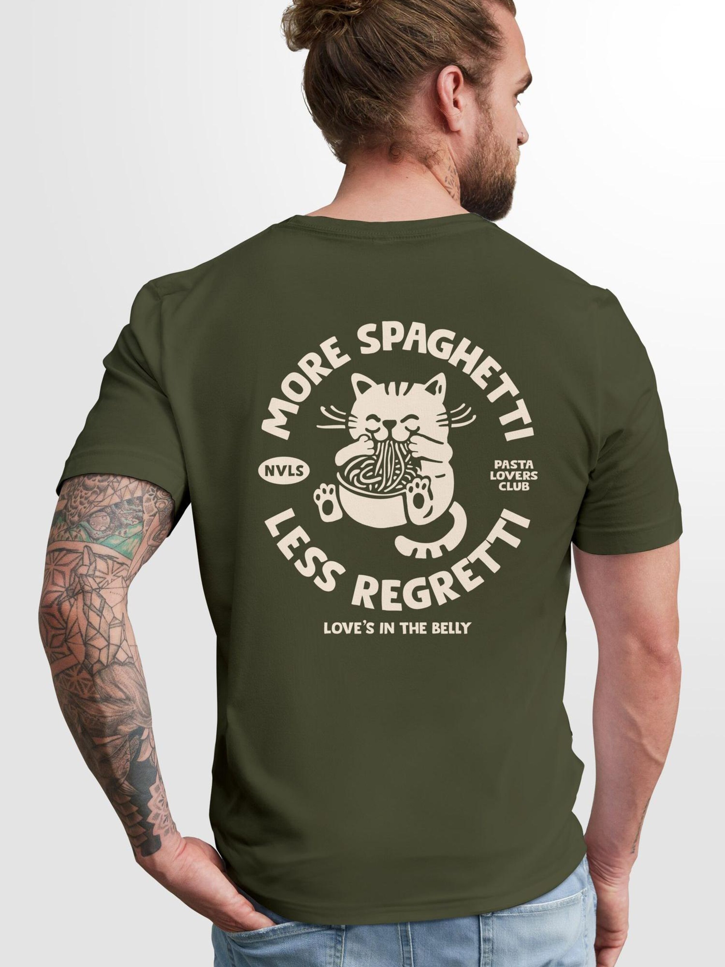 Neverless Shirt 'spaghetti' in Green