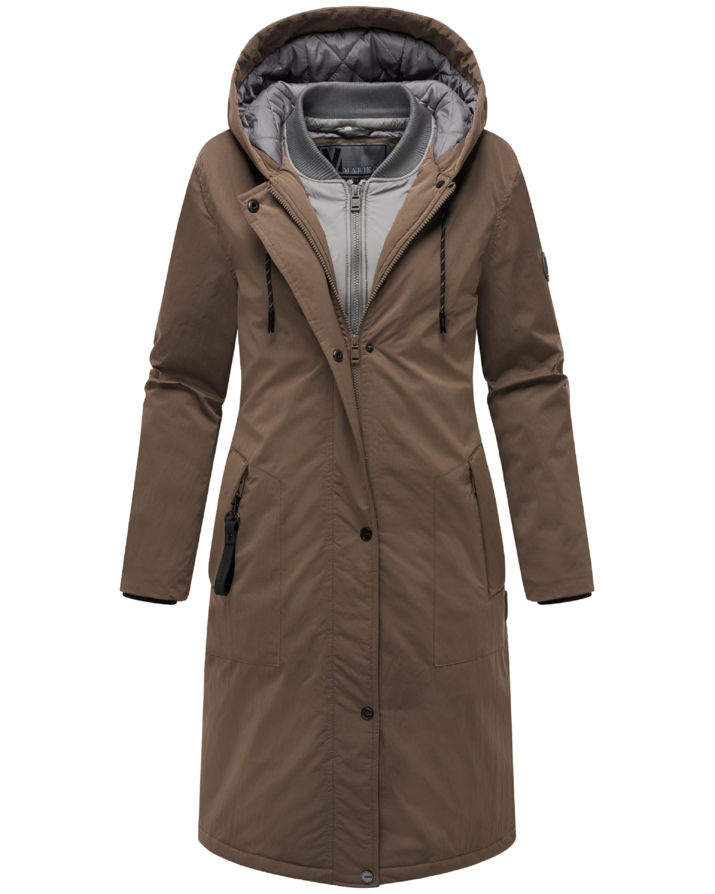 Palton de primăvară-toamnă de la MARIKOO pe maro