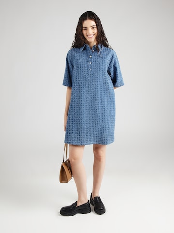 MSCH COPENHAGEN Shirt dress 'Ibo' in Blue: front